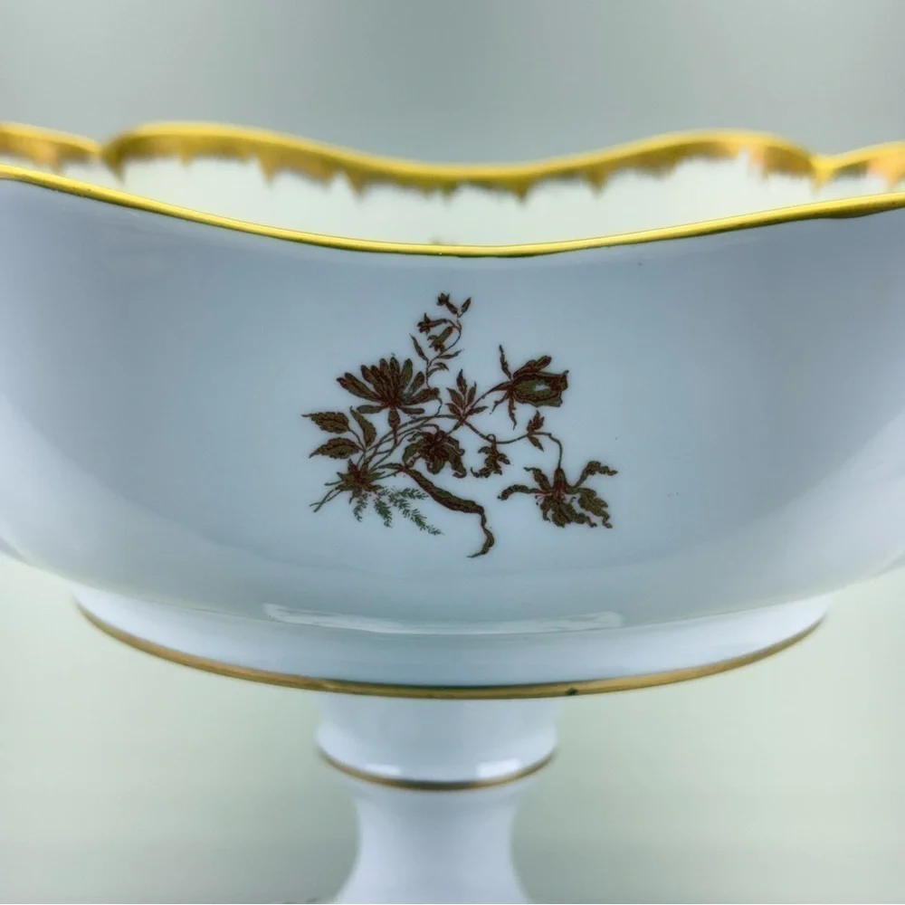Handpainted French Porcelain Compote